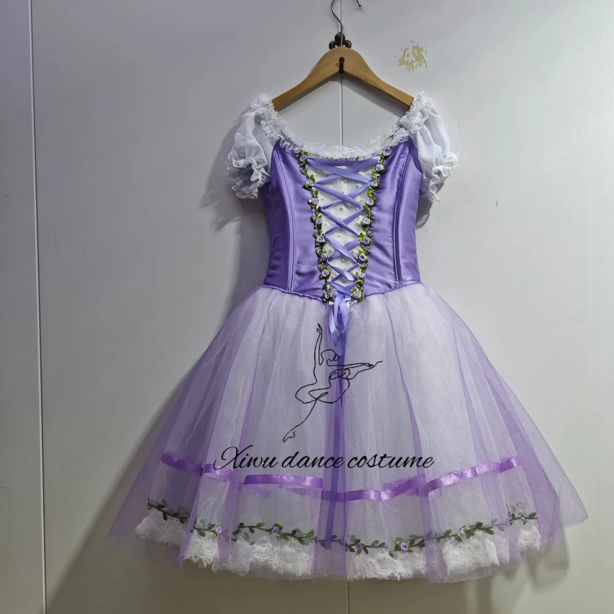 Robe tutu de ballet professionnelle fée lavande
