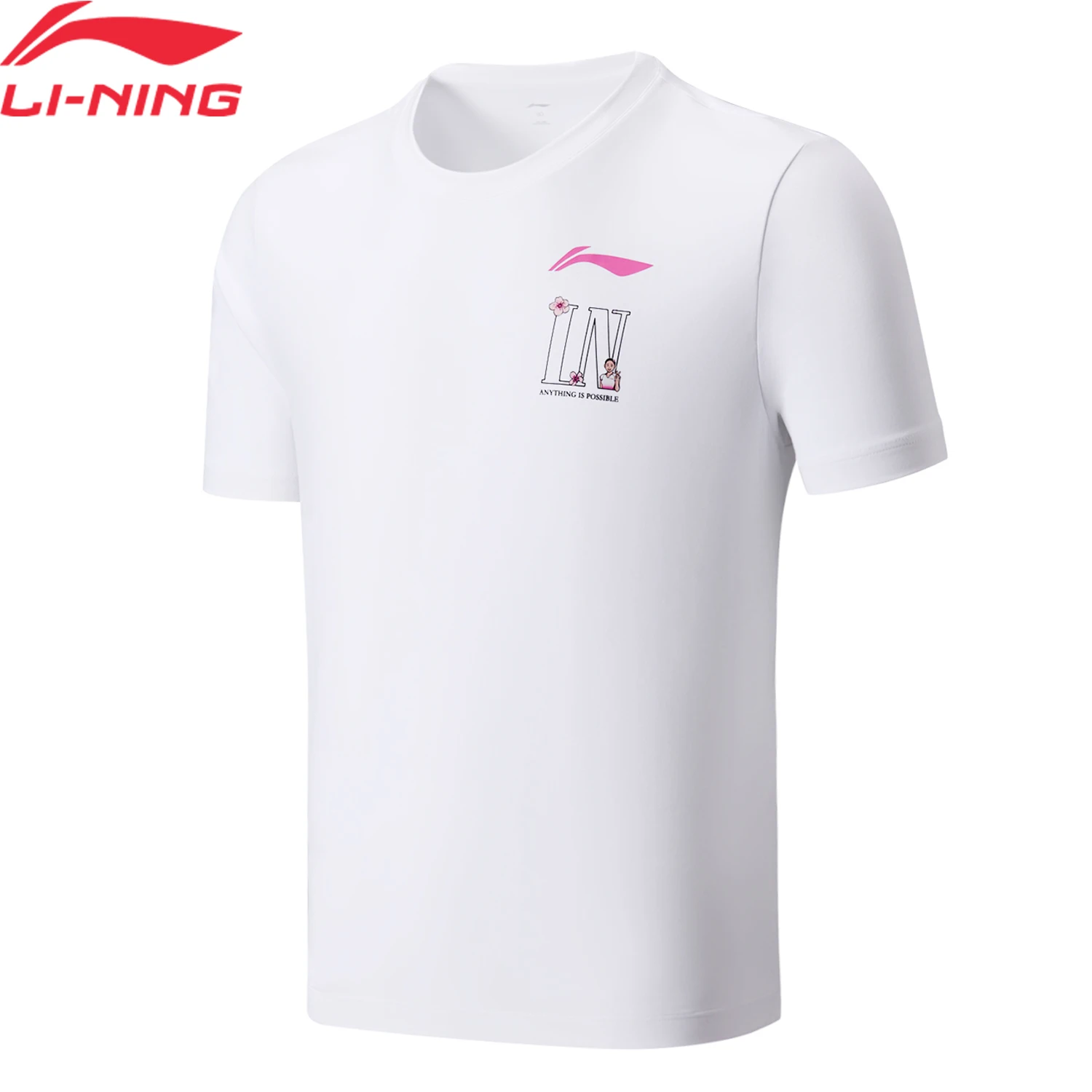 Li-Ning Unisex Badminton Culture T-shirt LN FAST DRY Regular Fit Comfortable Round Neck LiNing Short-sleeve Tee AHSWH45