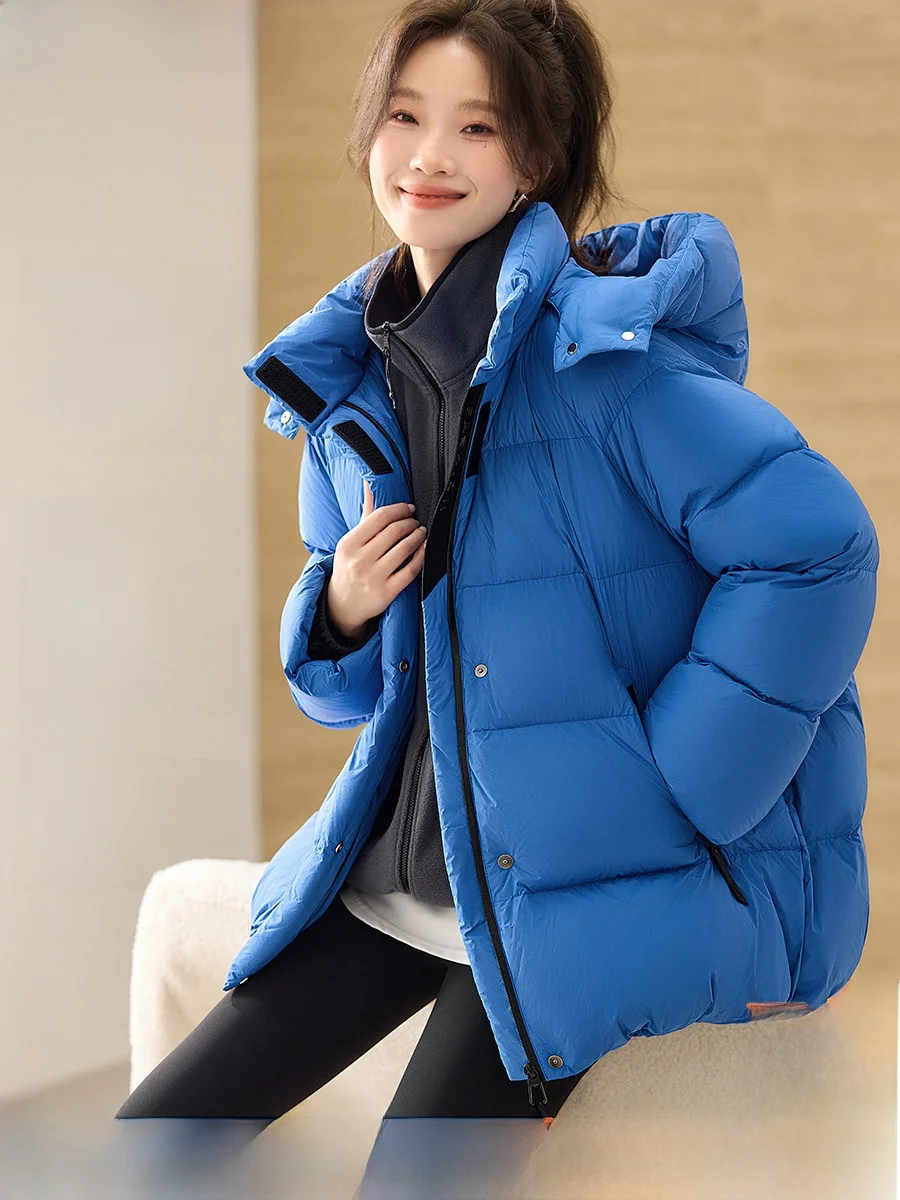 

Женский съемный капюшон Jaet с капюшоном на подкладке Fce, 90% Du down, теплый и Sle, корейский Sle Commute Faion