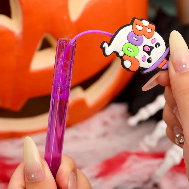 3 pçs halloween abóbora fantasma morcego bolha varinha garrafa de sabão tubo presentes diy para crianças horror decorações de festa de halloween suprimentos