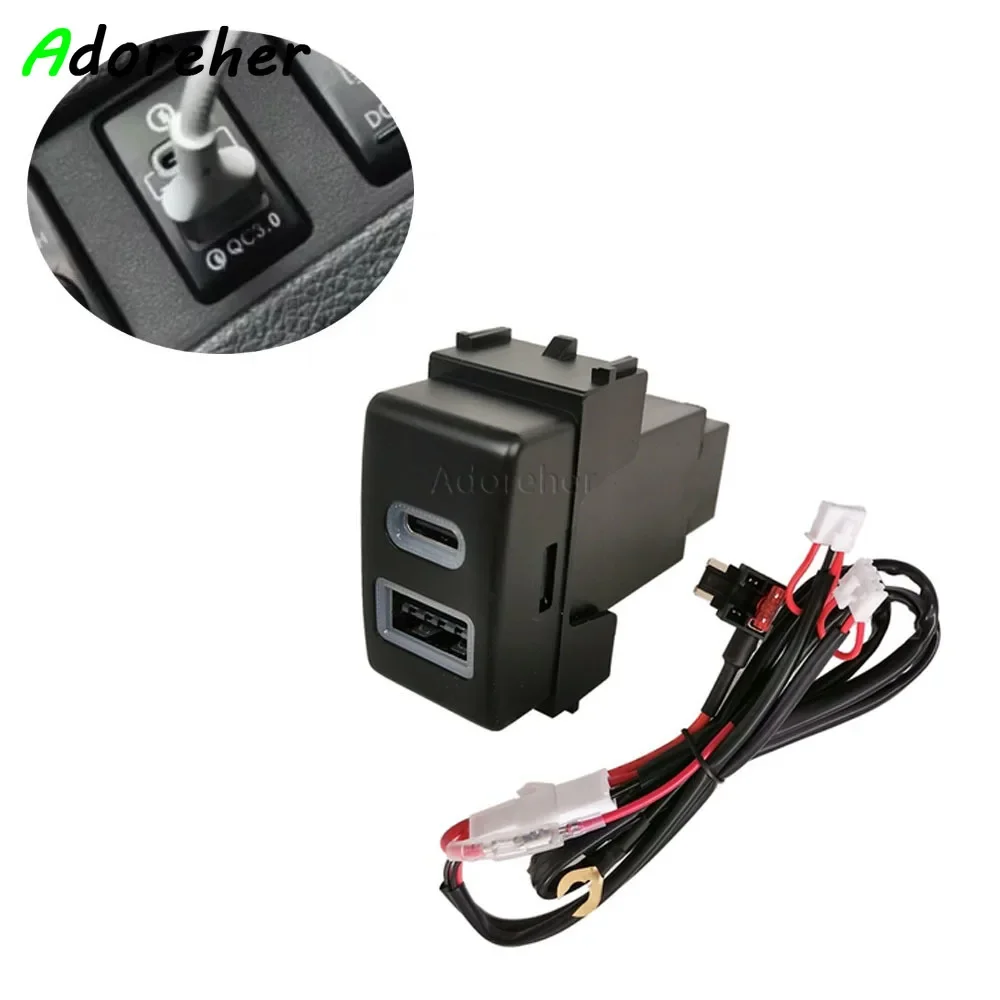 

For Nissan SYLPHY TEANA PATROL Y62 Refitted Vehicle Car Charger QC3.0 Dual Charge USB