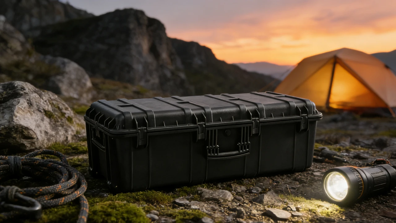 

IP67 Waterproof Heavy Duty Hard Case 5.5 Cu Ft - Customizable Foam Tool Case for Tools Instruments Equipment Storage Protection