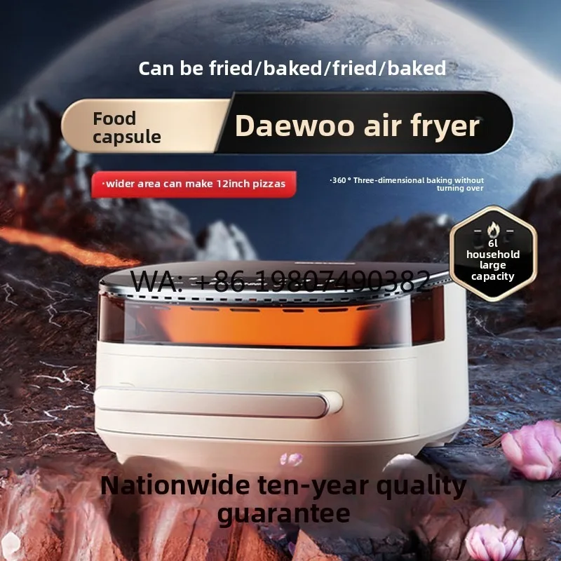Large Capacity Visible Air Fryer, Double Heating Oven, Non-Stick Liner, Multifunctional Kitchen Cooker for Pizza Cooking