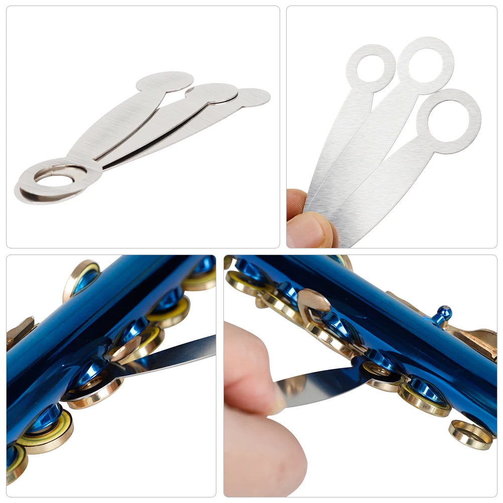 

3 Pcs Flute Repair Tools Stainless Steel Clarinet Mouthpiece Pad Cleansing Musical Instrument Accessories Long Lasting Durable