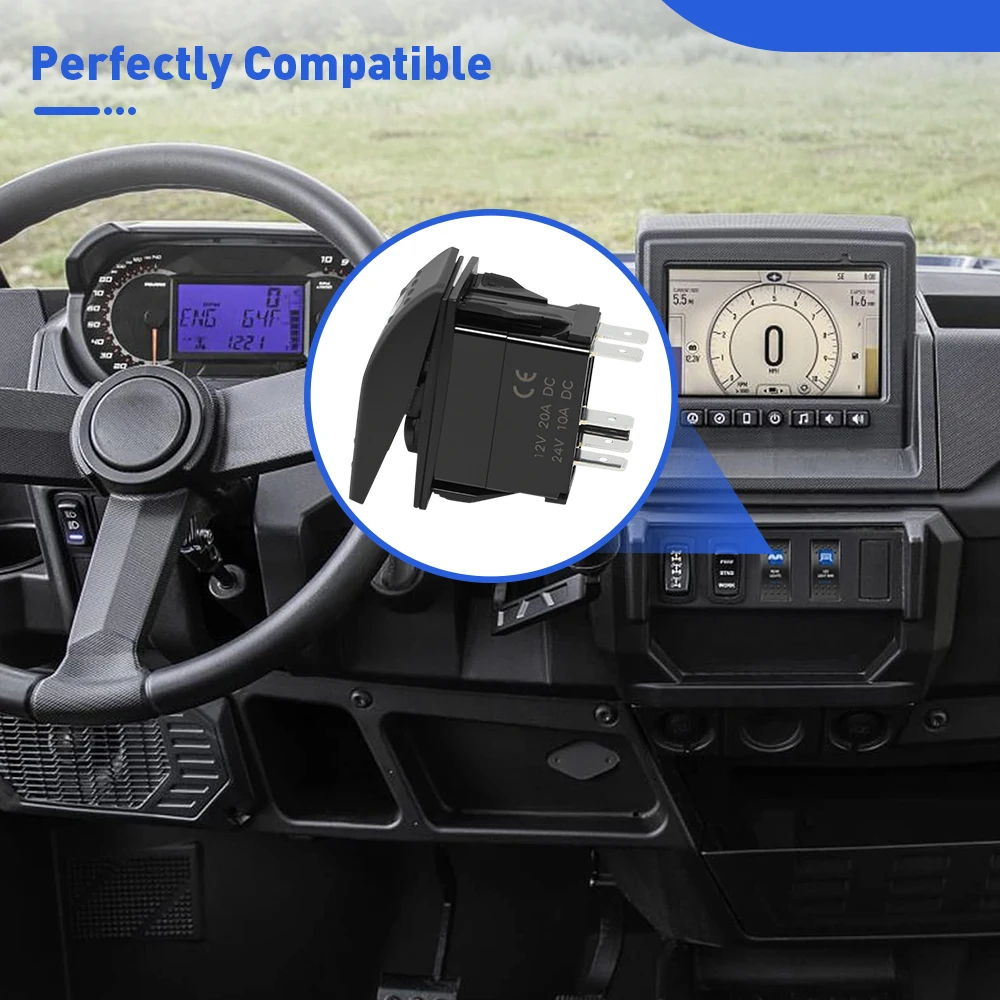 

Car Universal LED Light Bar Switch /Rear Lights Switches 5Pin For Can-Am Maverick X3 12V/24V 20A/10A For Polaris RZR XP 1000