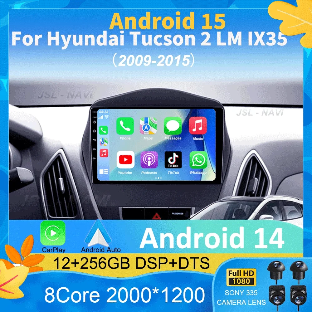

Android 15 Carplay Auto Multimedia Car Radio Player For Hyundai Tucson 2 LM IX35 2009-2015 Autoradio GPS Stereo 2din Head Unit