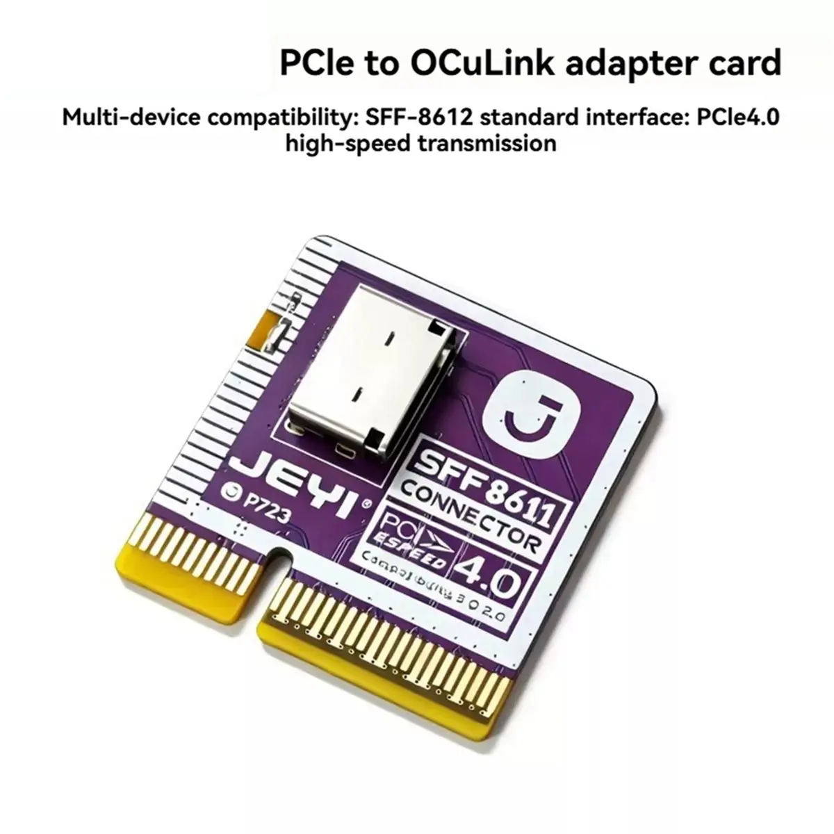 618 Mega Sale JEYI PCIe 4.0 to OCuLink Adapter Card SFF8612 Interface External Graphics Card Dock / SSD Expansion Adapter