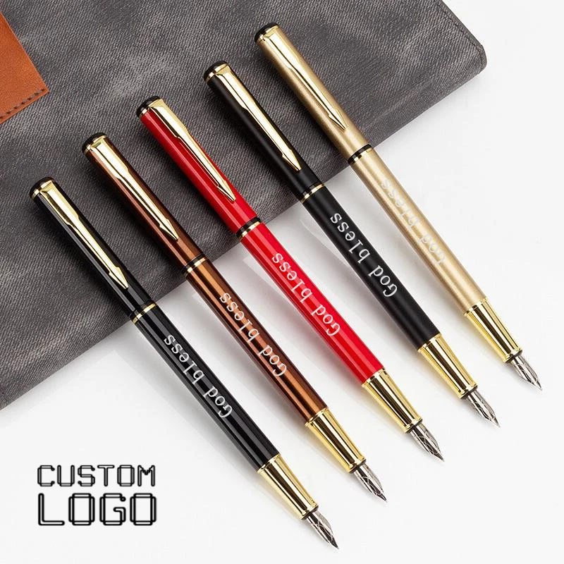 Custom Engraved Metal Pen Business Private Order Fountain Pen Commemorative Gift Boss Teacher Office School Stationery