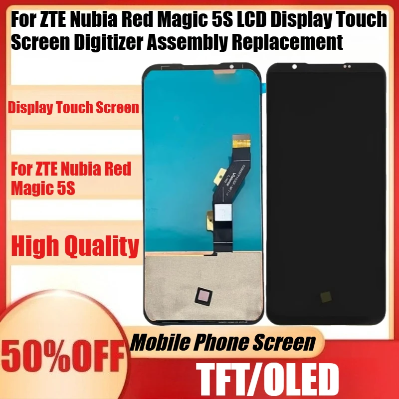 New TFT/OLED for ZTE Nubia Red Magic 5S LCD Display Touch Screen Digitizer Assembly Replacement for Red Magic 5 Display Screen