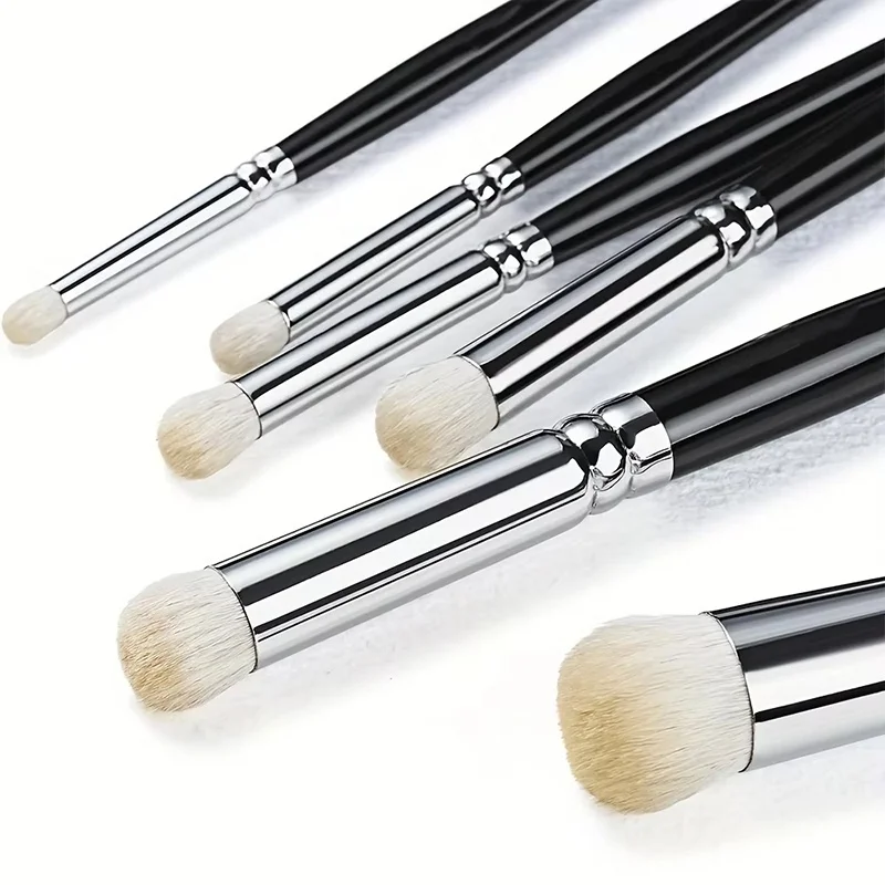6Pcs/Set Dry Brush Miniature Painting Drybrush Professional Paint Brushes Goat Hair For Scale Models Figurines Craft Art Tool