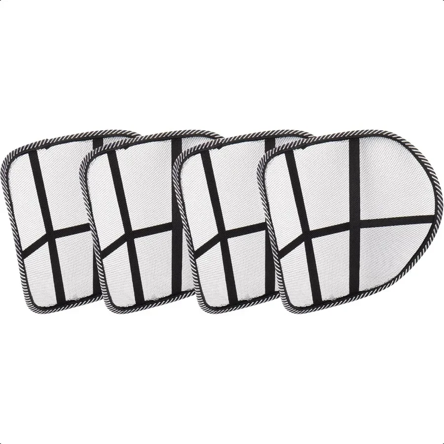 

Эргономичная подушка для офисного стула с нижней частью спинки, корректор осанки, сетка 15,5 л x 15 В x 5 В, набор из 4 черных