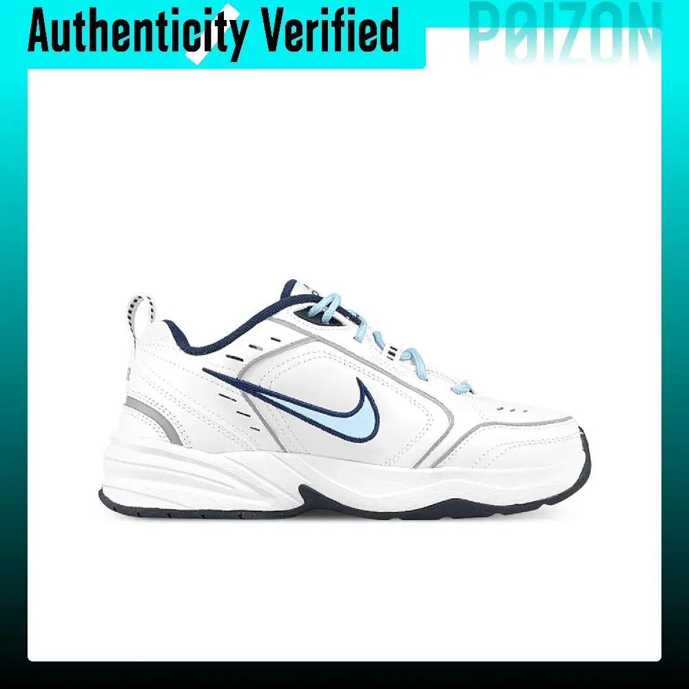 Nike Air Monarch 4 Chunky Sneakers Men's Low-top White/Blue/Gray 415445-102(Team116-M41)