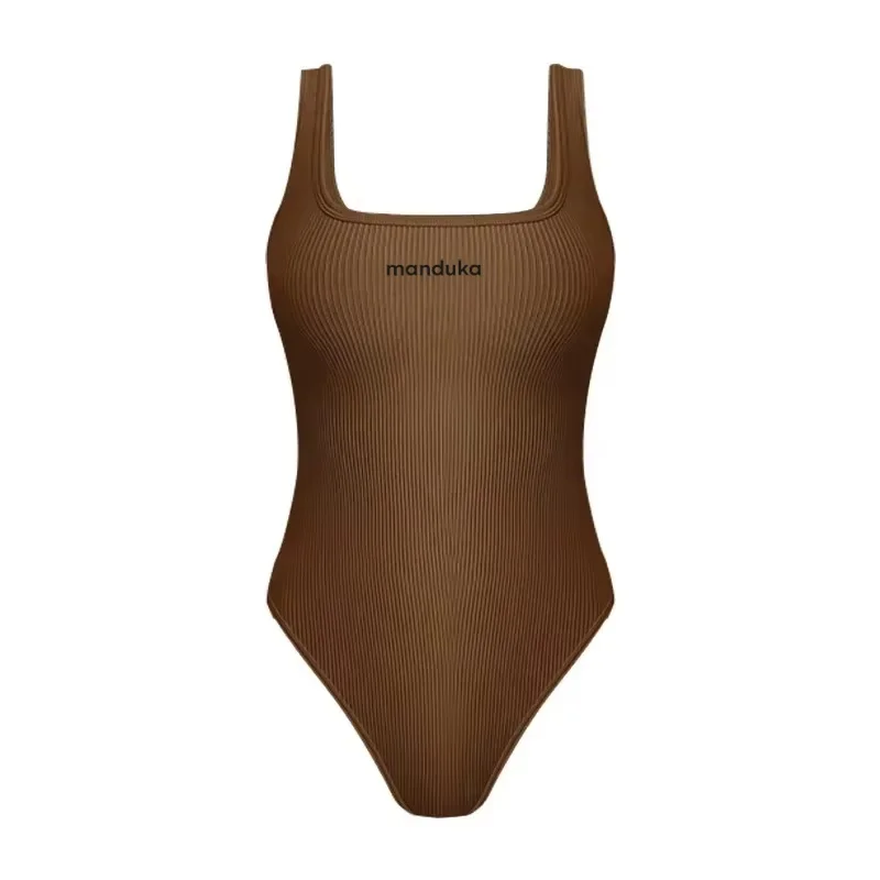 Ribbed Abdominal Jumpsuit, Daily Shaping Suit, Light Control Compression Abdominal Open-crotch Shaping Suit