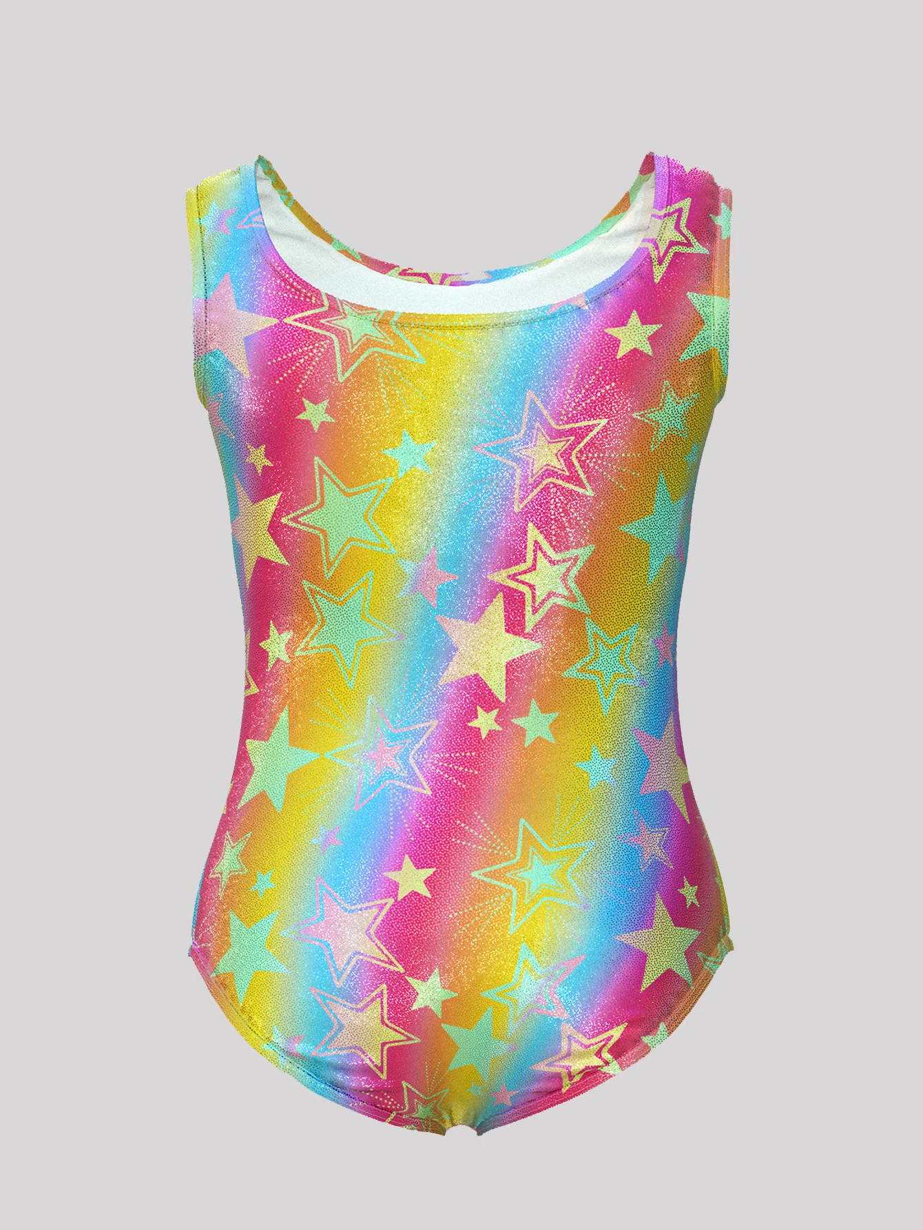 Gymnastics Leotards for Girls Todder Colorful pentagram SleevelessTank Leotard Kids Dancewear Activewear Random color