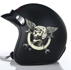 Casco Moto Vintage omologato Dot Retro Scooter Jet Open Face casco quattro stagioni Moto Moto bicicletta equitazione Capacete