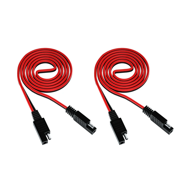 2PCS SAE Connector 16AW SAE To SAE Extension Cord Cable Quick Disconnect Wire Harness 100CM