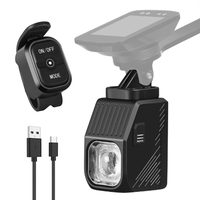 LED Bicycle Hanging Light Remote Control Super Bright Bike Headlight Type-C USB Rechargeable Cycling Flashlight for Night Riding