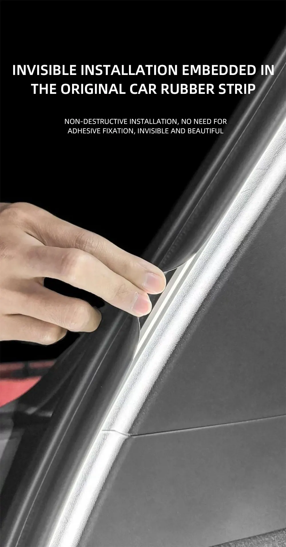 2m/4m Kofferraum-Lichtstreifen Flexibler Scan-Soft-LED-Lichtstreifen Versteckte Kofferraumlampe mit automatischer Induktion Universell für SUV MPV – Detail 6