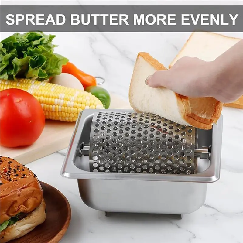 Baking Tool Butter Wheel For Evenly Spread Stainless Steel Melted Dispenser Roller Kitchen Gadgets American Burger