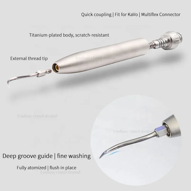 Brand de ntal Air Scaler Handpiece With 3 Tips Atomization Adjustable Teeth Whitening