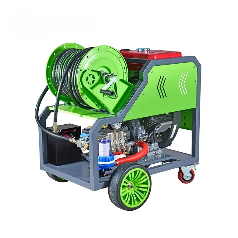 Industriële Heavy Duty Hogedruk Afvoerpijpreiniger Dieselboor Rioolreinigingsmachine Met High Flow Pomp