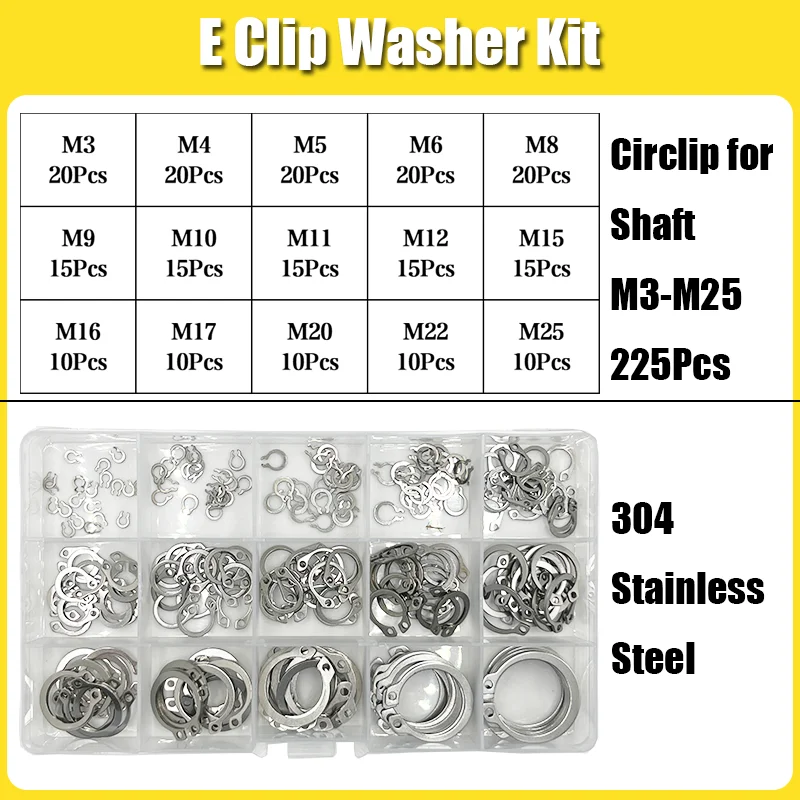 C-Typ Interne Sicherungsringe für Löcher aus Edelstahl und Kohlenstoffstahl, E-Ringe, Schnappverschluss-Sicherungsclips M1.5-M48, Sicherungsring-Set für Wellen – Detail 15