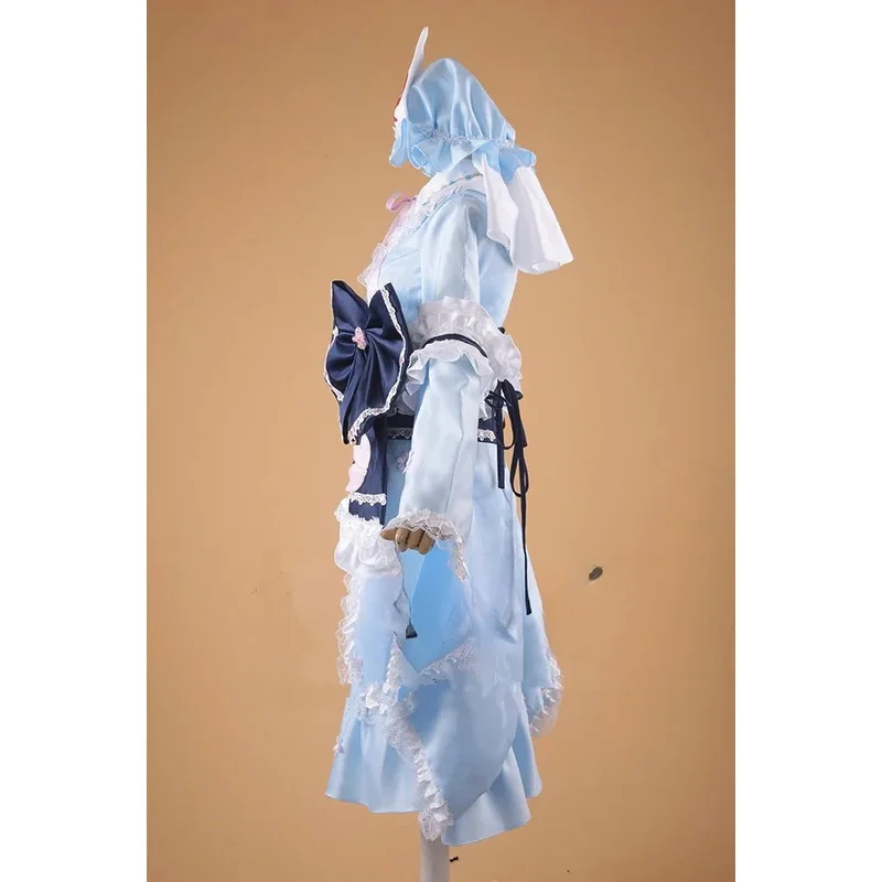 Disfraz de Anime Touhou Project Saigyouji Yuyuko, disfraz de fiesta de Halloween, juego de rol, accesorios de disfraz de fiesta de Carnaval y Halloween