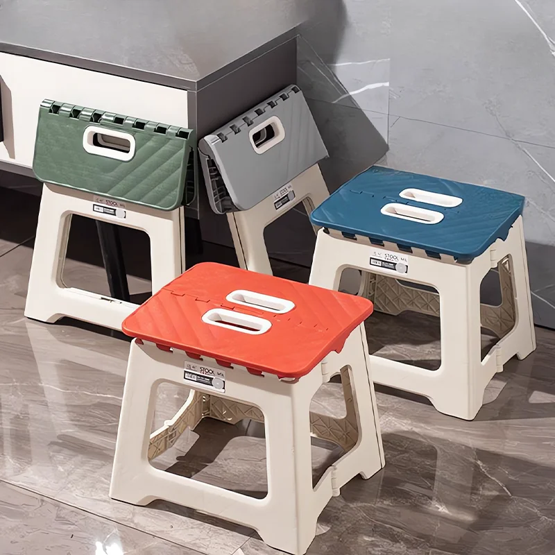 New Adult Children Portable Folding Stool Thickened Plastic Saddle Chair for Outdoor Activities and Fishing Gifts Party Favors