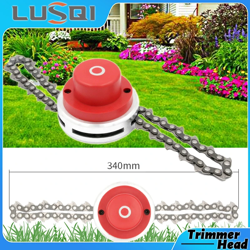 LUSQI Chain Lawn Mower Brush Cutter Grass Trimmer Head Chain Saw Trimmer Head For Petrol Brush Cutter Garden Back Yard