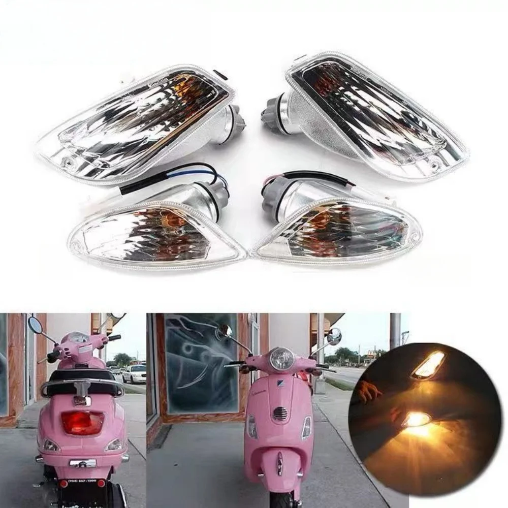 Clignotant avant arrière de moto, indicateur de Direction de la lampe pour Vespa LX 50 125 150 2-Takt LXV clair