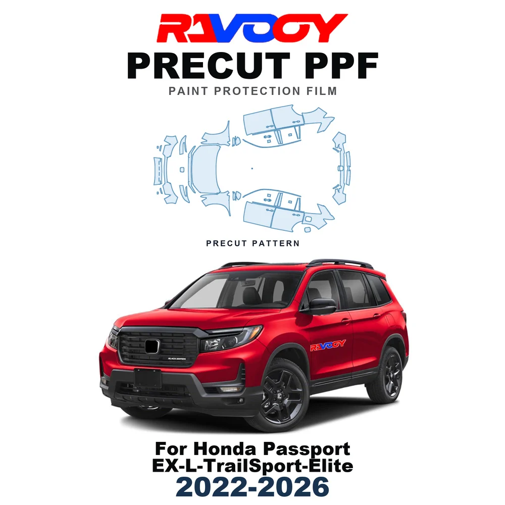Precut PPF For Honda Passport EX-L-TrailSport-Elite 2022-2026 8.5mil TPU Paint Protection Film Hood Bonnet Bumper Headlight Door