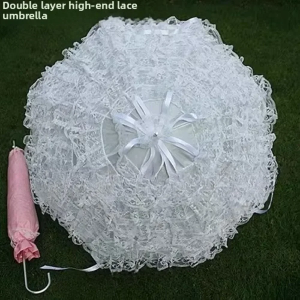 Korean version of the creative new umbrella bridal lace wedding wedding multi-layer lace