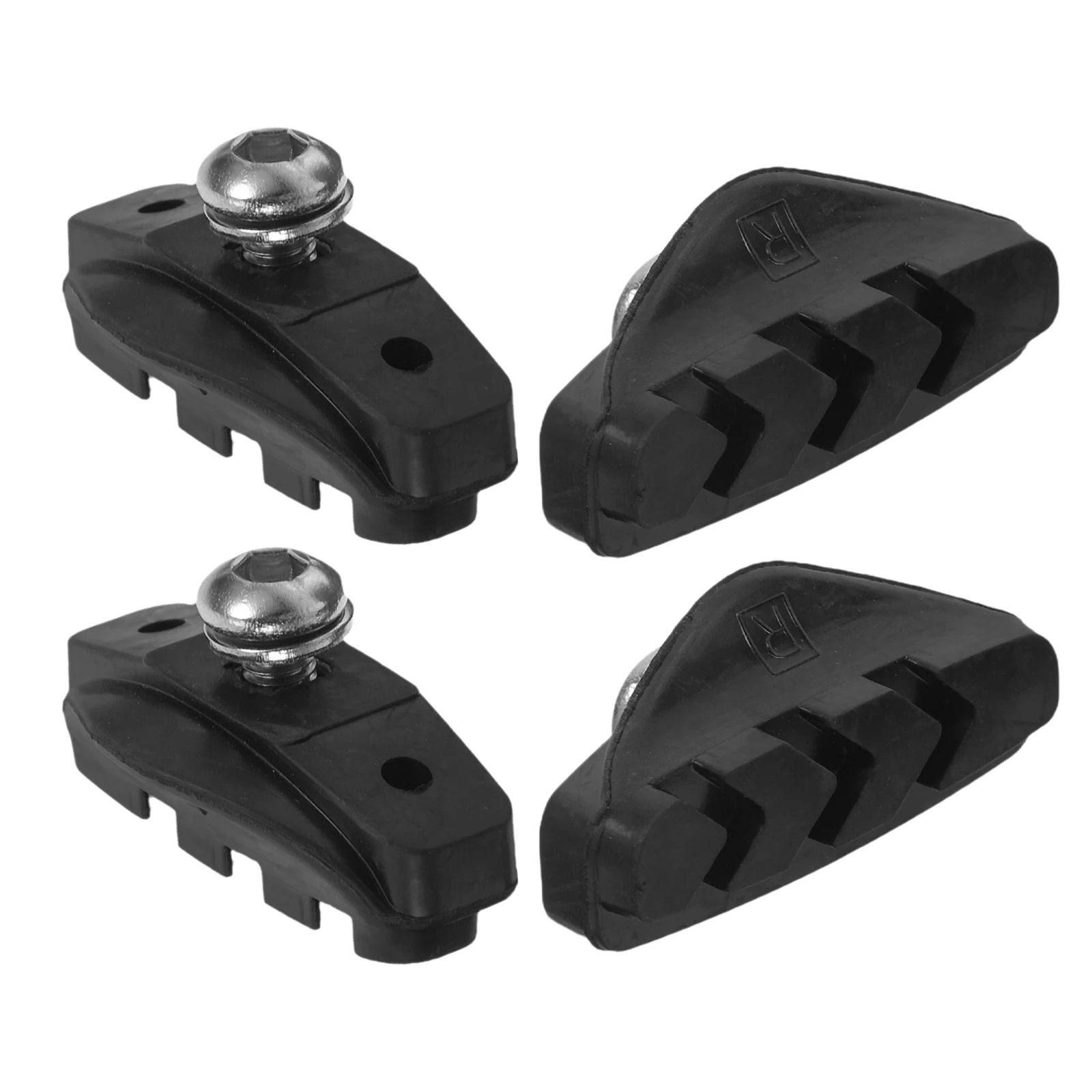 

2PairsCBrakePads WearableRubber DurableAlloy VShapedGroove ExcellentPerformance CompatibleMostRoadBikes MountainParts