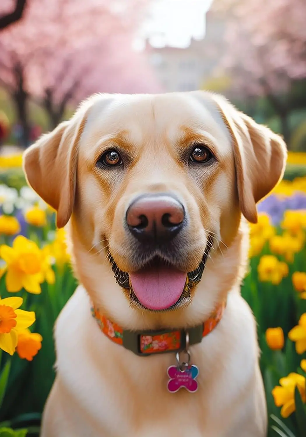 Yellow Labrador - Best of Breed DCR Spring Garden Flag