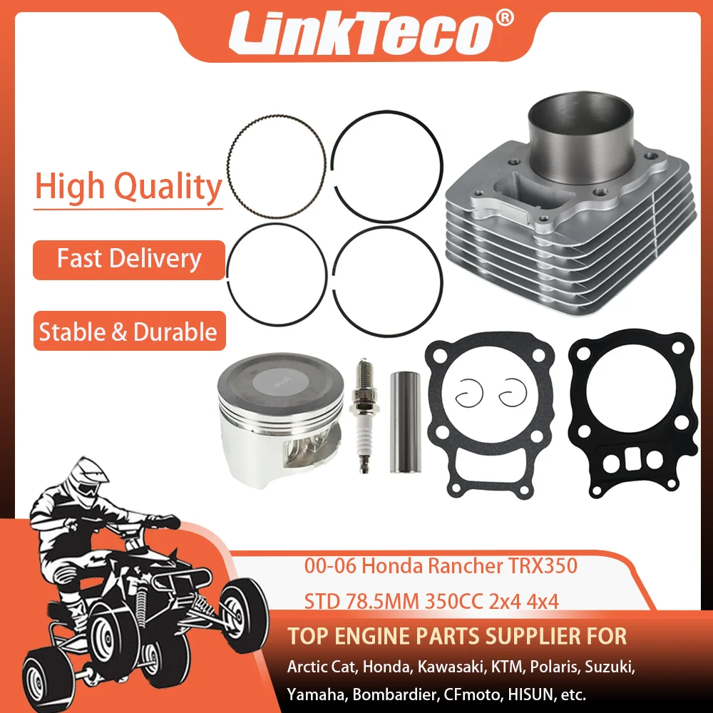 00-06 ATV STD 78.5MM 350CC Engine Overhaul Rebuild Kit For Honda Rancher TRX350 350TM 350TE 350FM 350FA 350FE 2x4 4x4 ES S