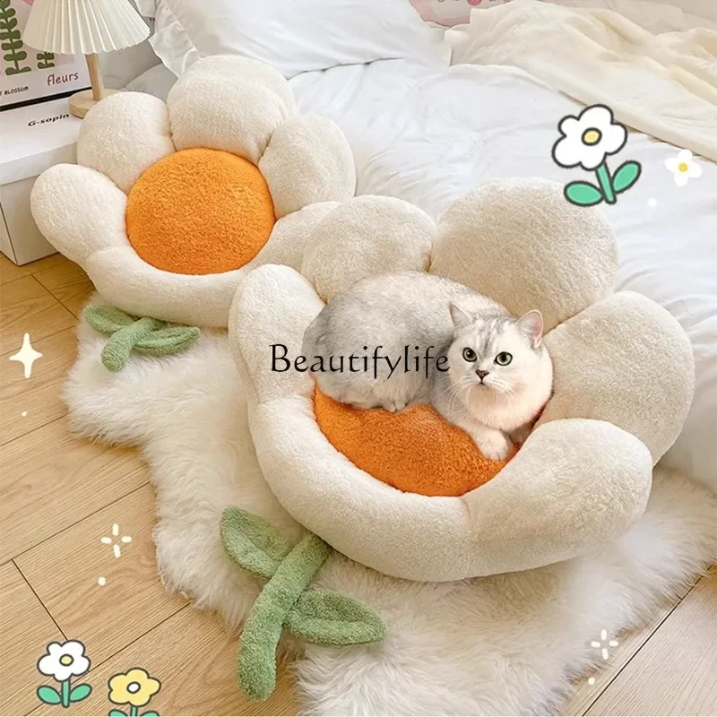 

Y Simple Cat Pad Shared Winter Warm Petals Cat Nest