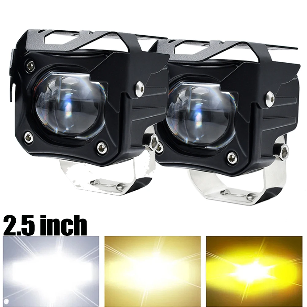 

Led Work Light for ATV Truck SUV UTV 2.5inch Motorcycle Headlight LED Driving Lights Fog Lamp White Yellow Running Spotlights