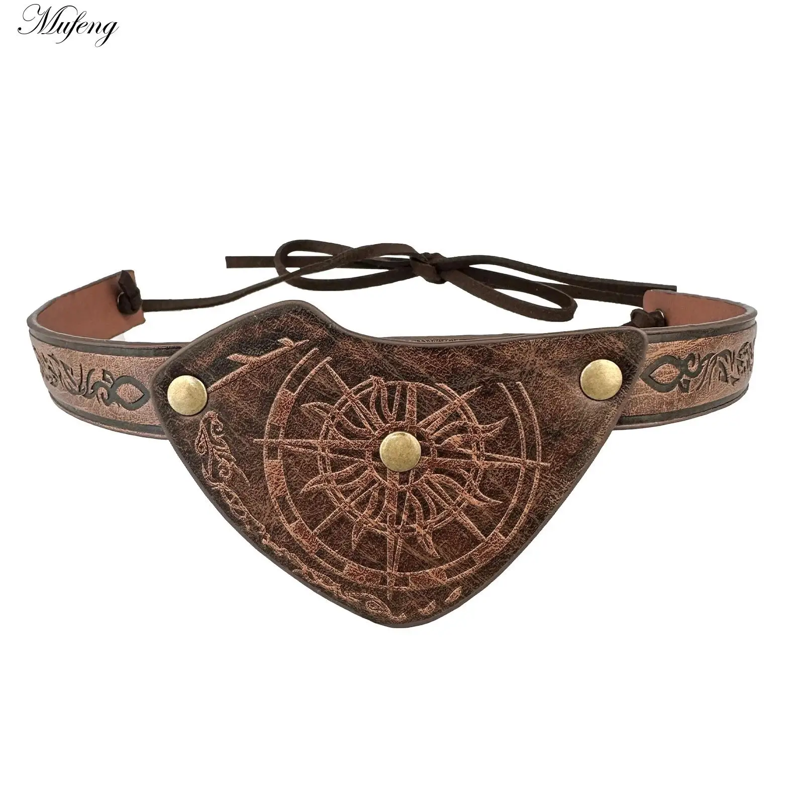 

Средневековая маска для глаз в стиле Ренессанс из искусственной кожи, повязка на глаз пирата для женщин и мужчин, карнавальный костюм капитана на Хэллоуин