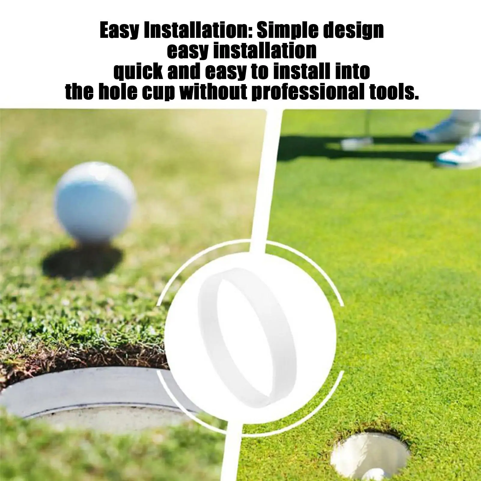 

Ring For Putting Green Cups 2-Piece Lightweight Training Aid Indoor Golf Cups Ring For Putting Green For Practice Backyard Home
