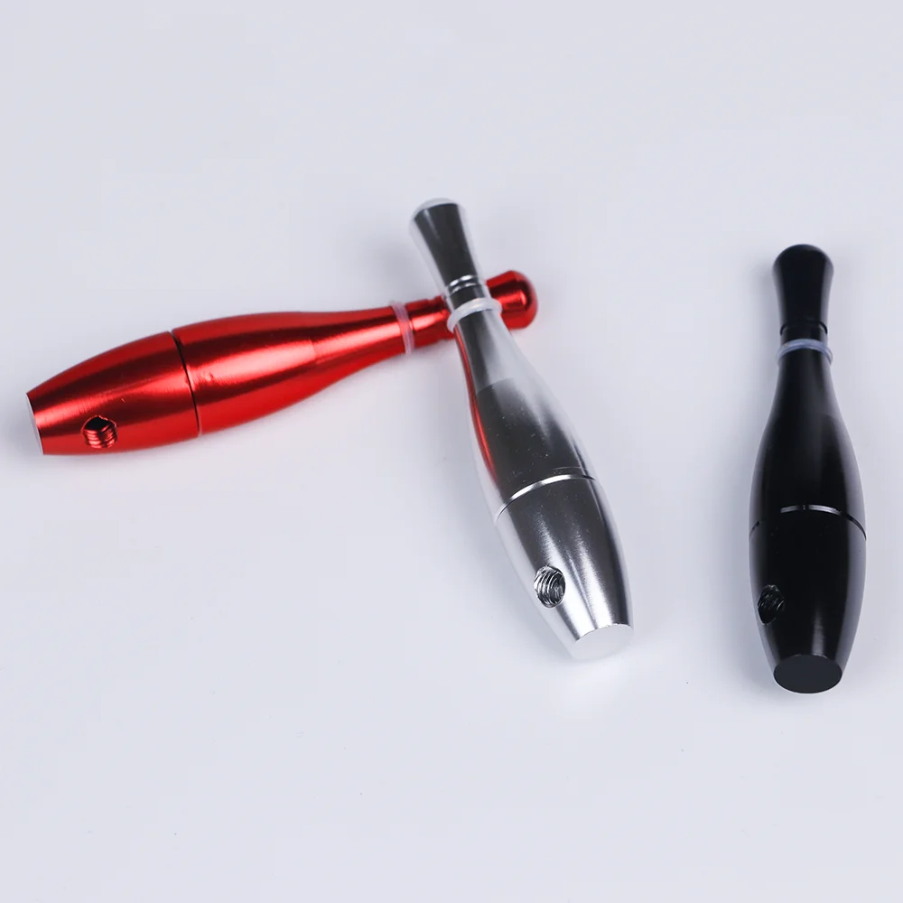 ملحق تدخين على شكل كرة البولينج، هدية عطلة معدنية محمولة قابلة للفصل #2