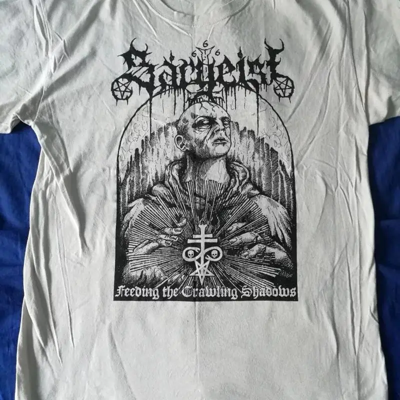 

Новая популярная белая футболка Sargeist Band из хлопка, все размеры S 5Xl 8Hrt16