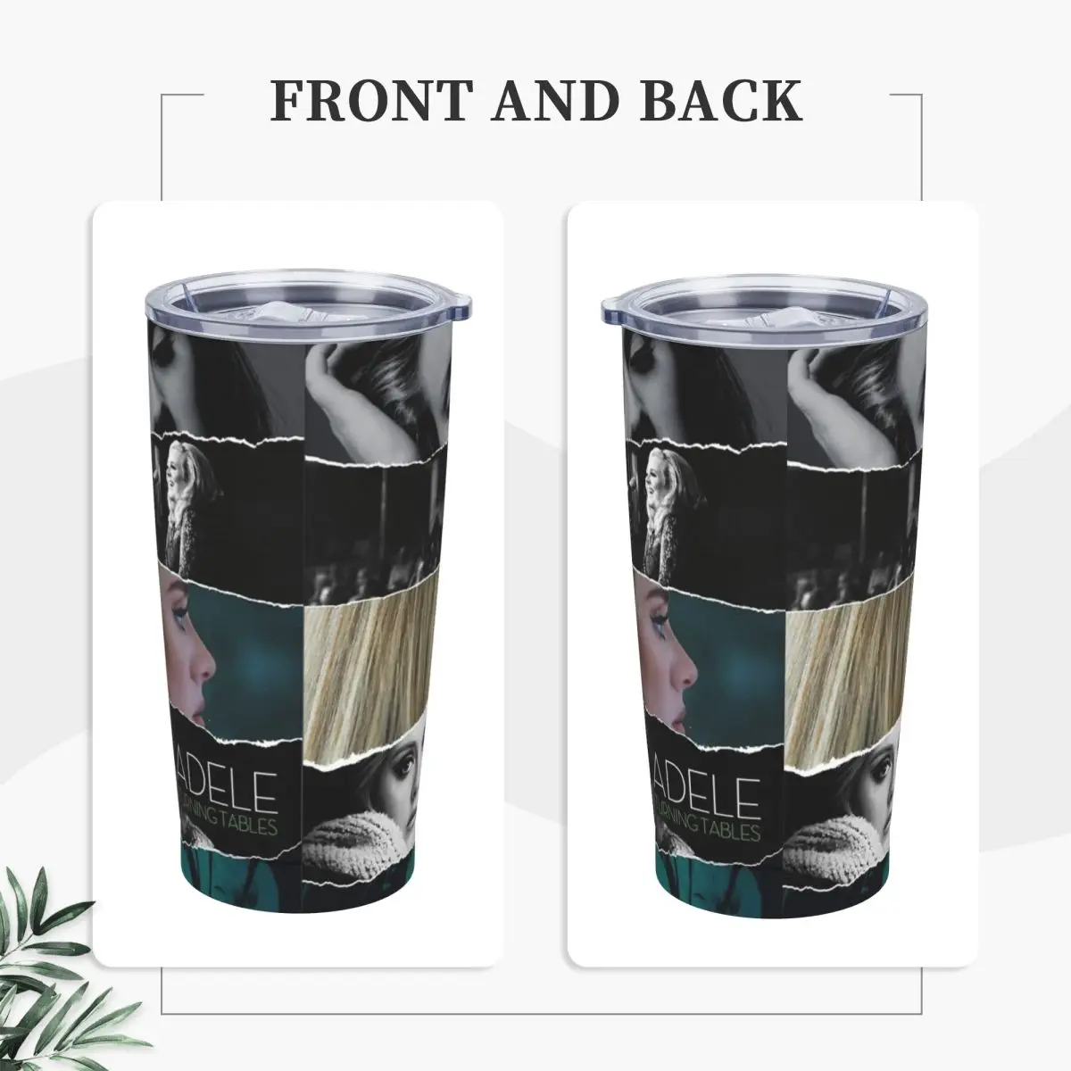 Adele Singer Insulated Tumbler with Straws Music Album Tour Stainless Steel Coffee Mugs Office Home Car Bottle Cups 20oz