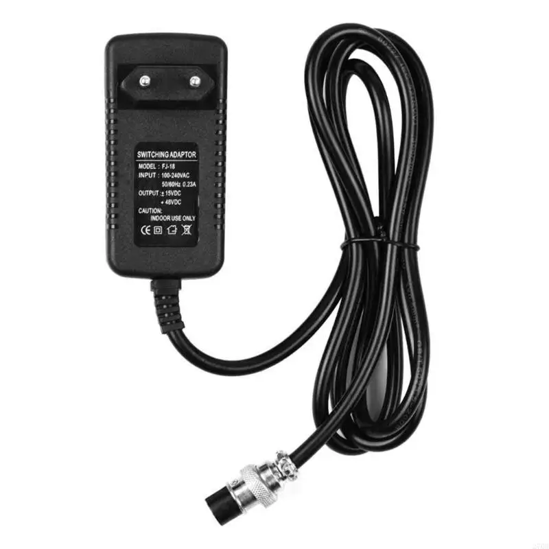  AC100-240V Adapter 4Pin and DC15-DC48V for Auditory Mixers with Multiple Function Interfaces Lightweighted