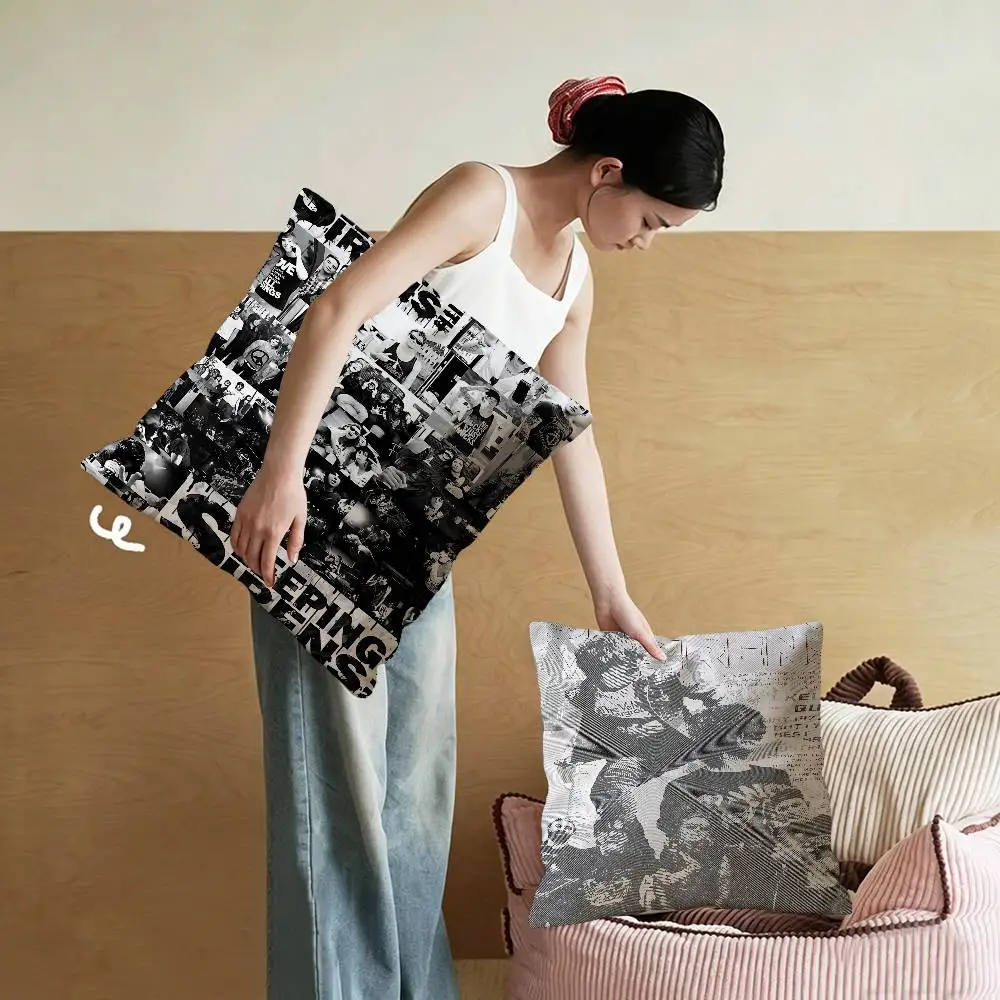 S-Sleeping With S-Sirens Band Pillow Cover For Bedroom Room And Living Room Sofa Decorative Cushion Cover
