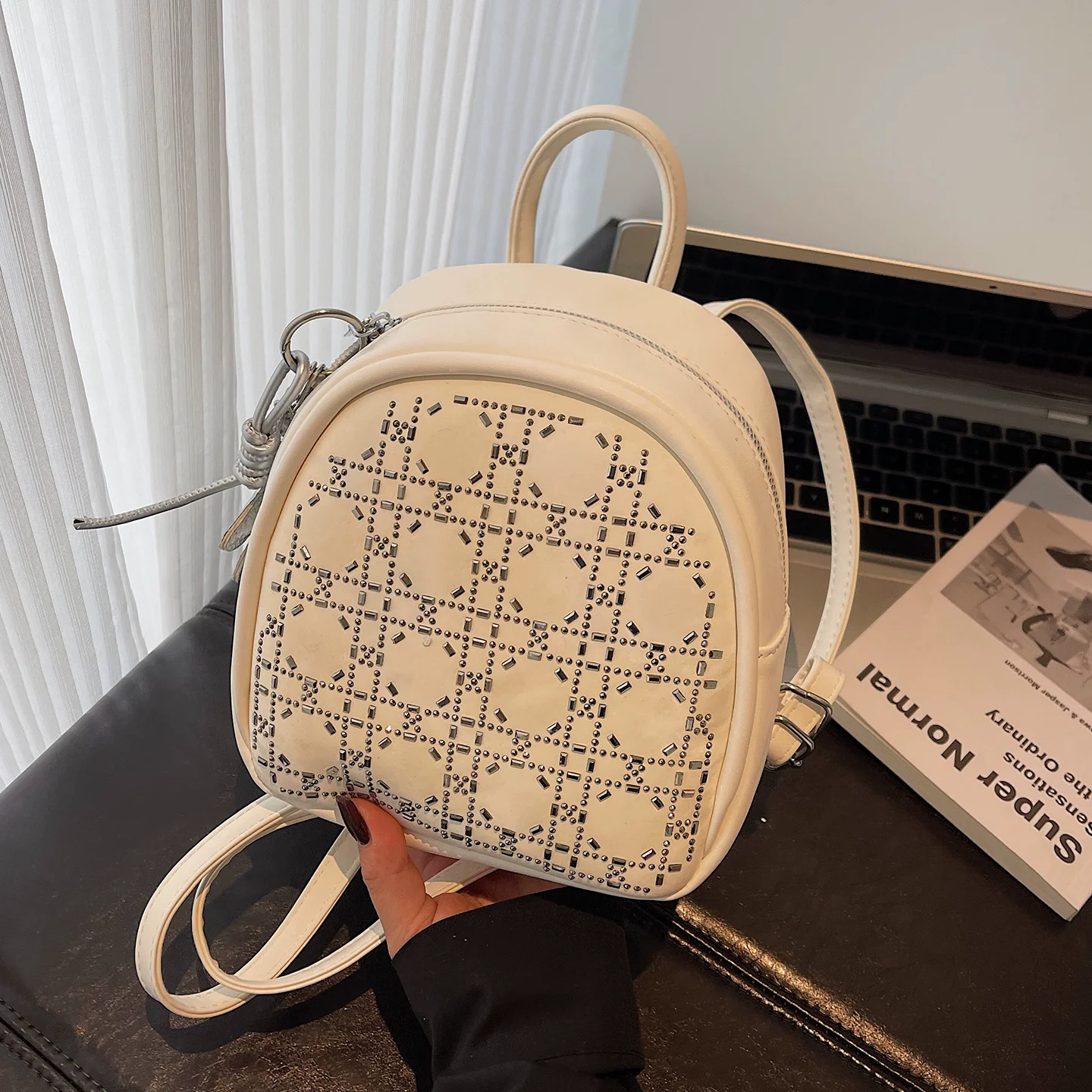 

Fashion Women Mini Backpack Versatile Student's School Bags Multifunction Travel Bags Small Shoulder Bag For Giril Luxury Design