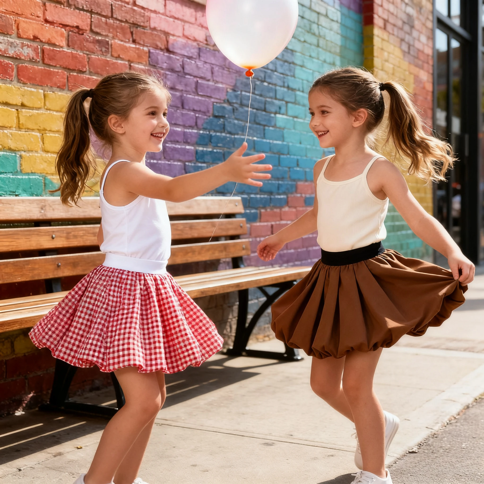 Kids Balloon Bubble Skirt Girls Elastic Waist Puff Mini Skirt Solid & Plaid Casual Bloomers for Everyday Outfits Ready Looks