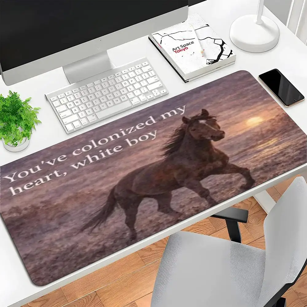 Table Mat Retro Horse Meme Art Pattern Games Laptop Office Desktop Bedroom Learning Mat Anti Slip mat Anti Slip mat