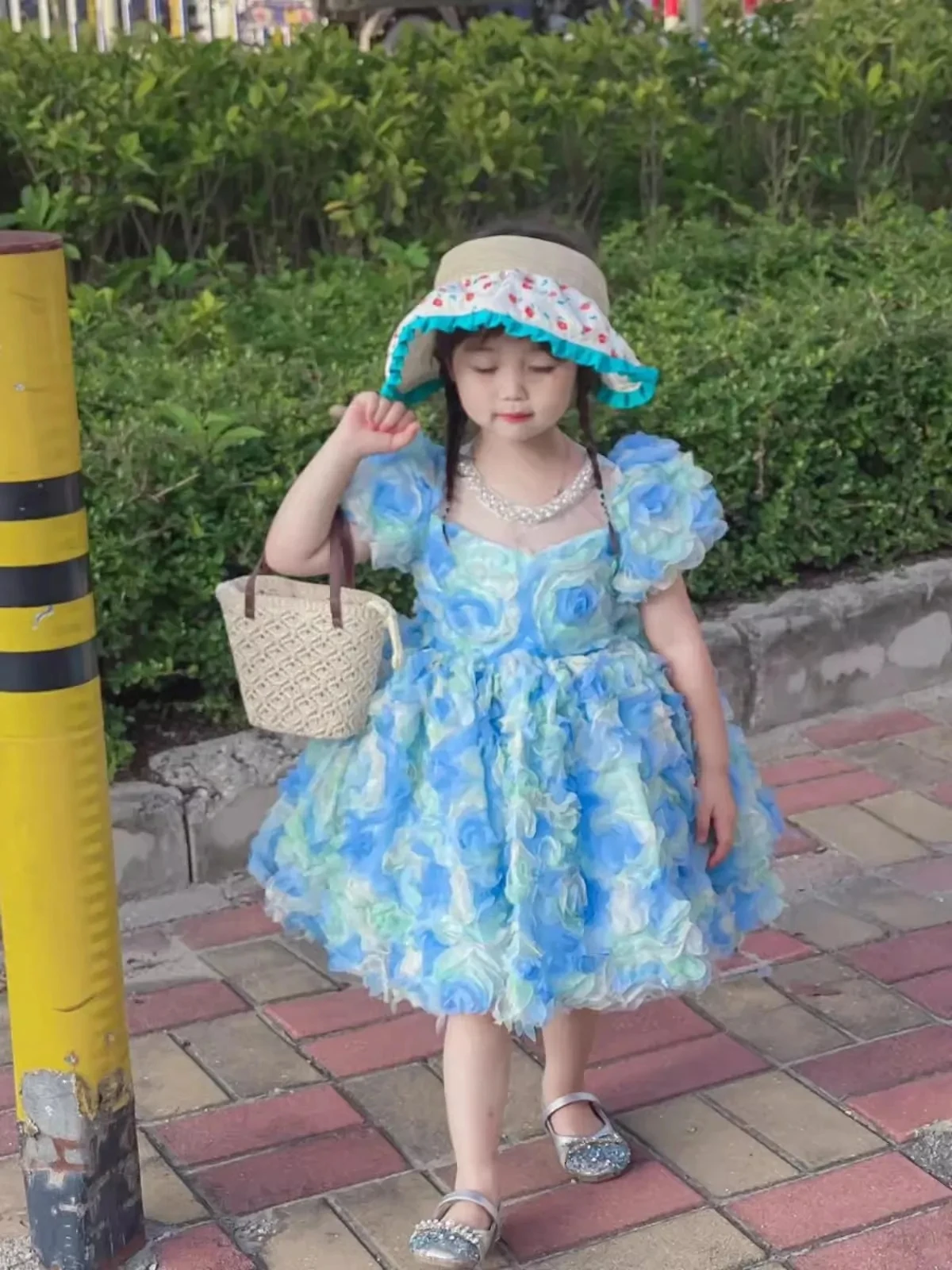 Vestidos de desfile de graduación para niños, Vestidos de Noche de lujo para niñas de flores, fiesta de cumpleaños, Vestido corto de tul de princesa para niños, 2024