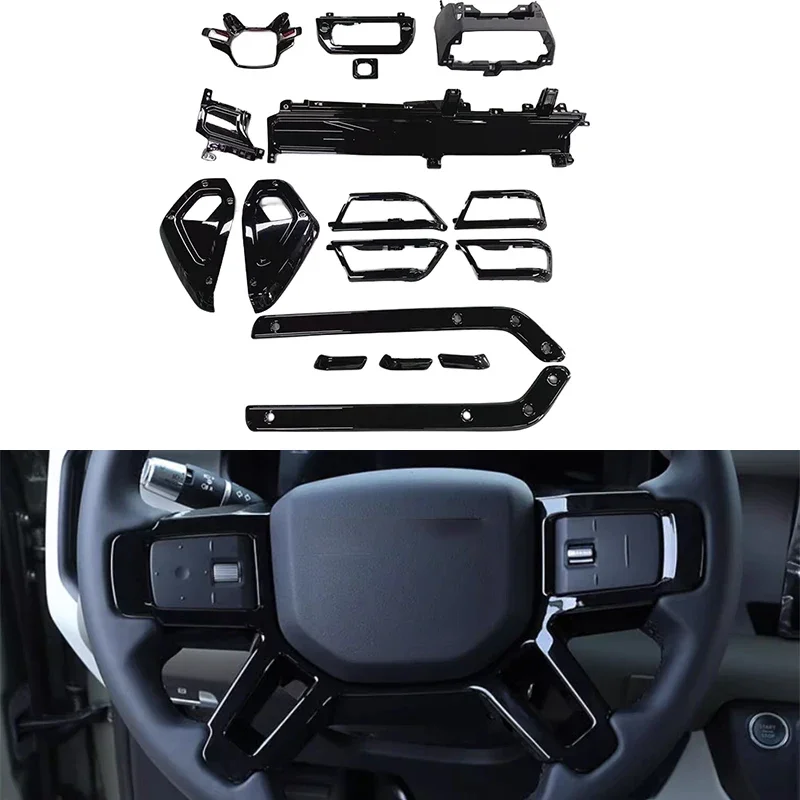 

Fit for Land Rover Defender 2020-2024 Black Steering Wheel Button Decoration Frame Car Interior Modification Parts Decorati