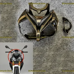 Carbon fiber coating Motorcycle Headlamp Cover Front Upper Fairing Headlight Cowl Nose Fit For BMW S1000R 2014-2019